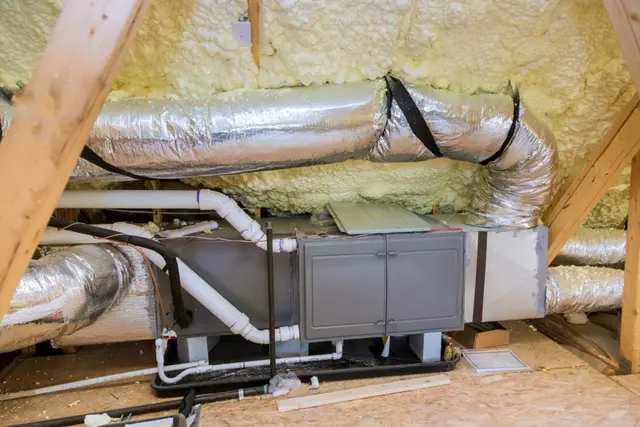 Furnace in attic