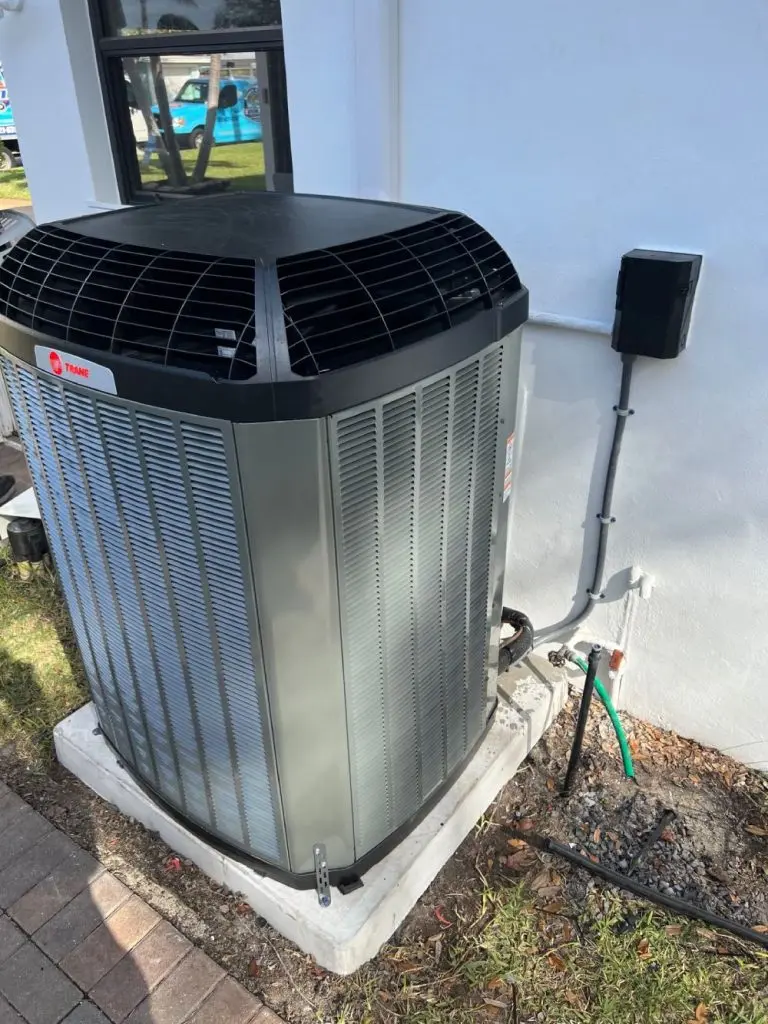 Central air system's outdoor condenser.