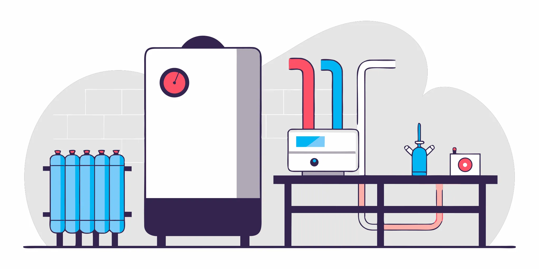 A new water heater installation, a key part of the total replacement cost.