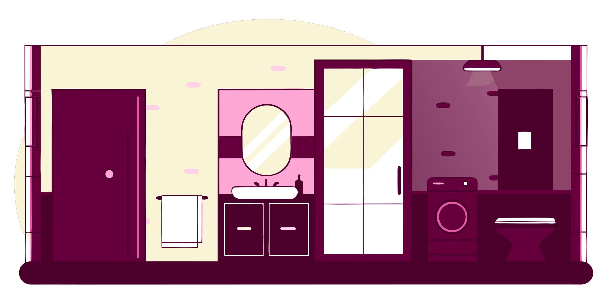 A modern bathroom, a common area to check for hidden water leaks in your home.