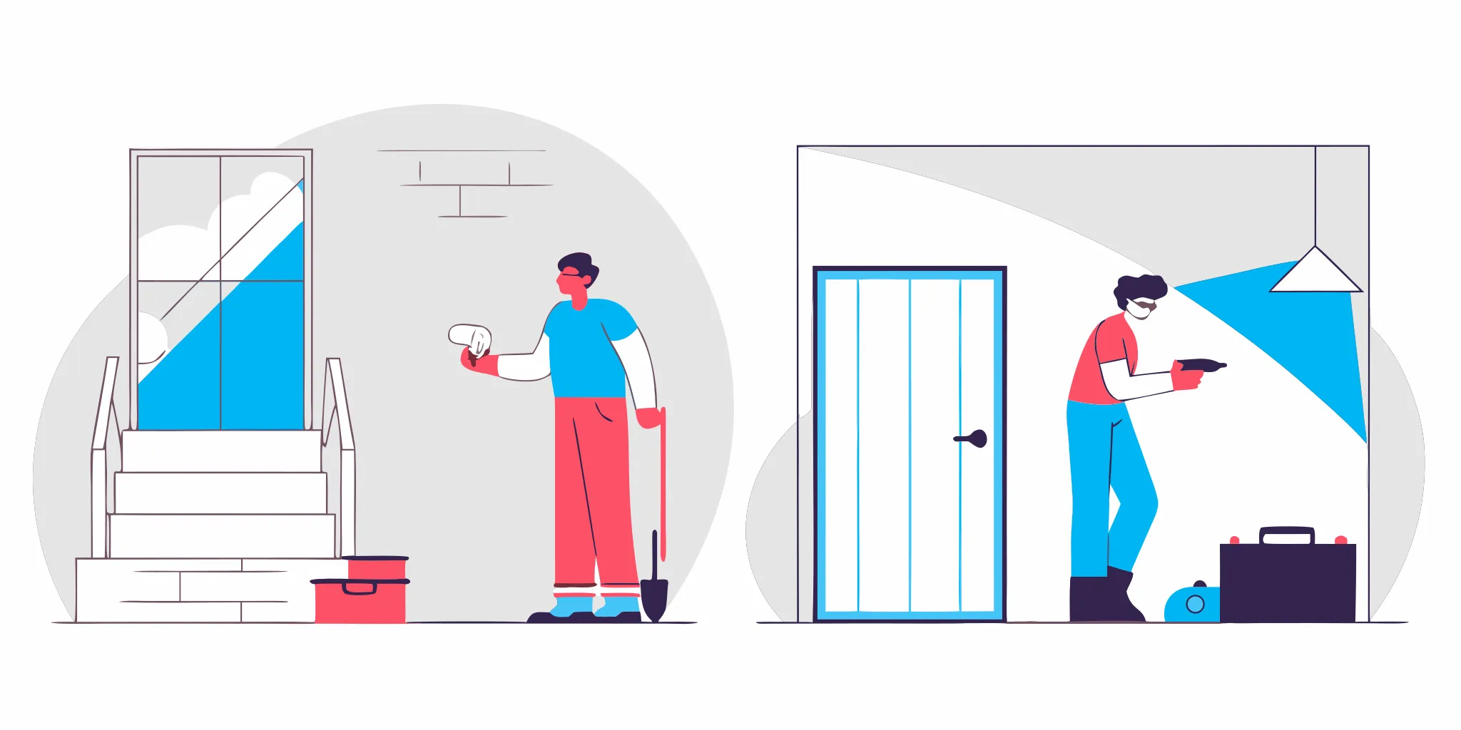Professional HVAC repair technician working on a unit versus a homeowner attempting a DIY fix.