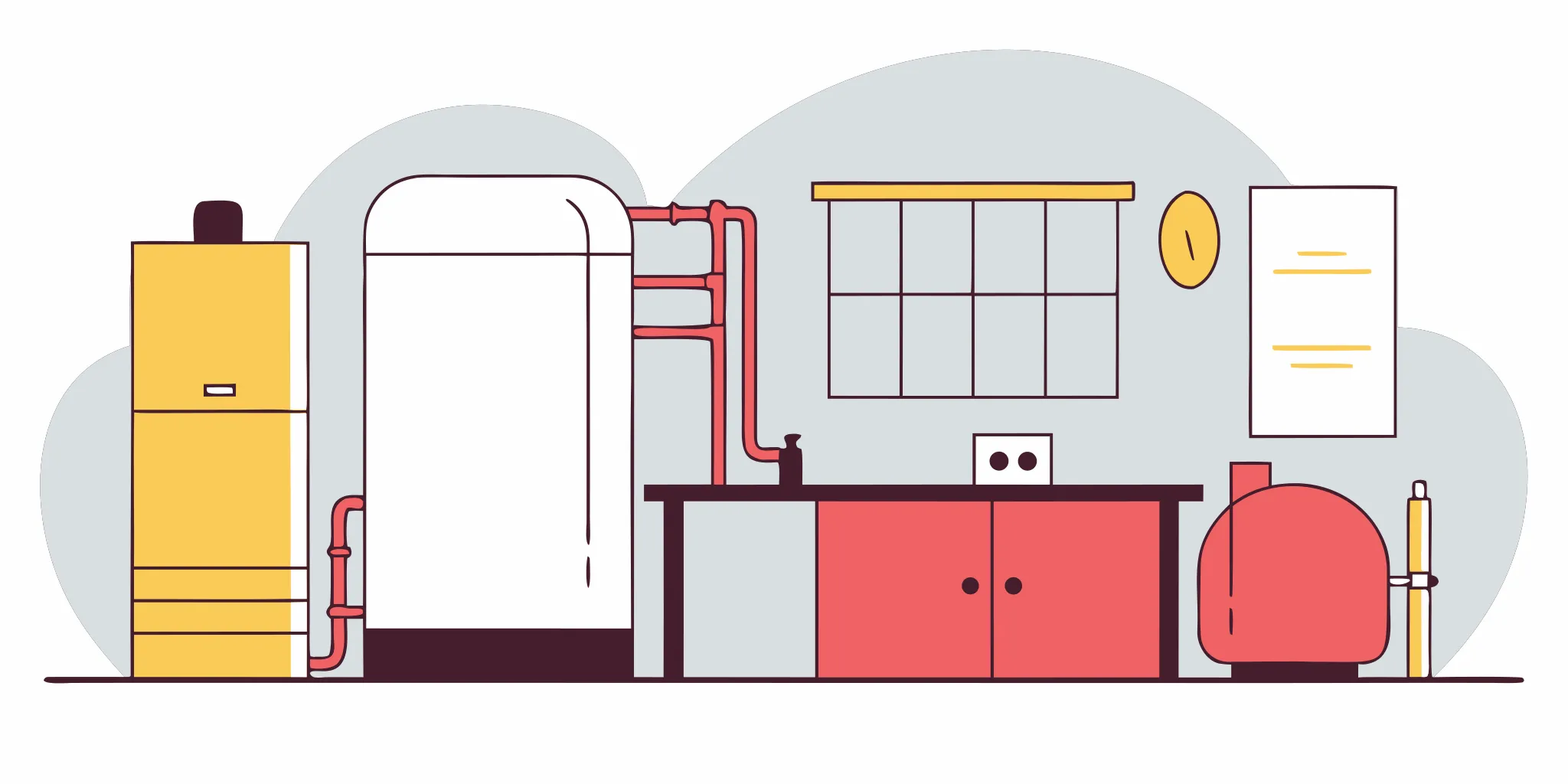 A new tank water heater installation, a key factor in the overall water heater cost and budget.